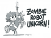 Zombie-Robot-Unicorn für Privat