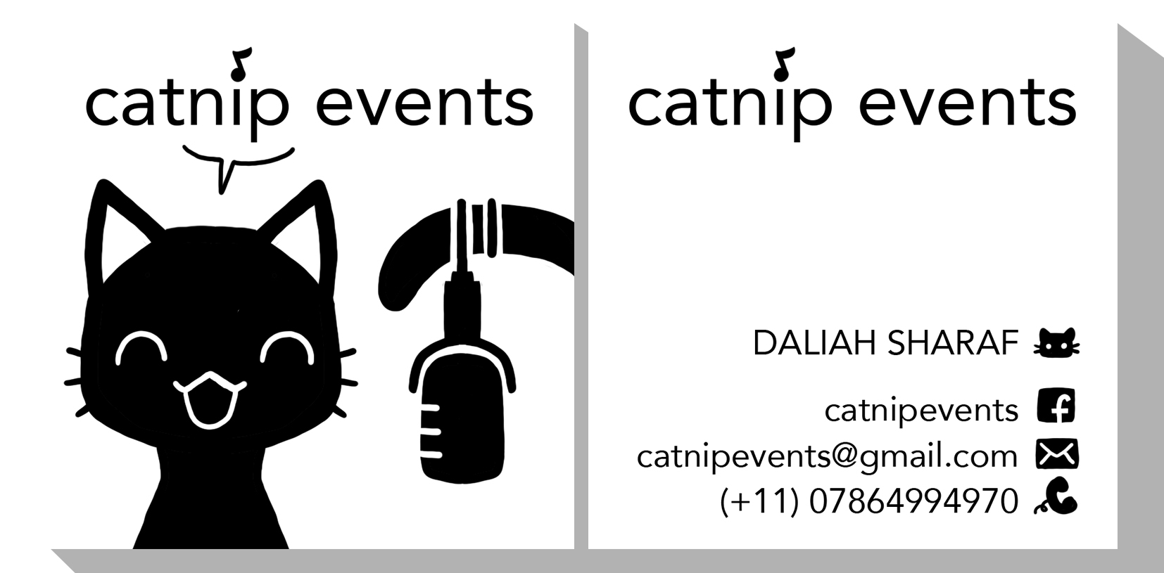 Catnip Events Visitenkarten Design