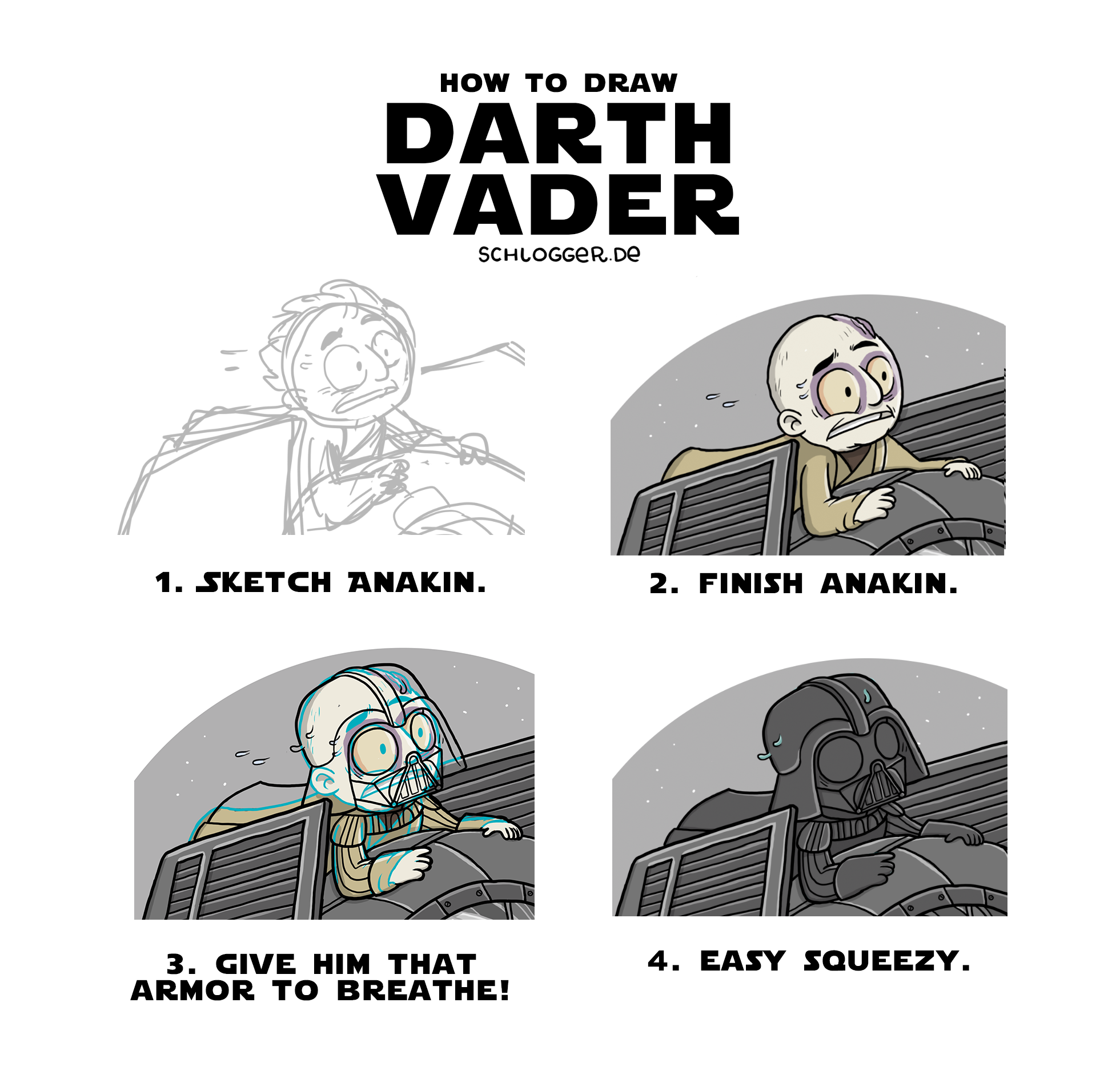 How to draw Darth Vader