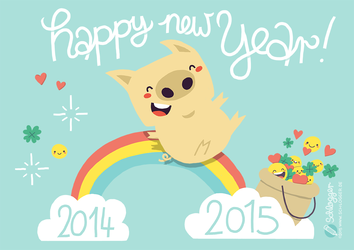 Glücksschwein für den Jahreswechsel 2015